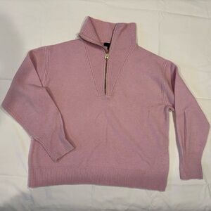 J. Crew Pink Half-Zip Women's Sweater